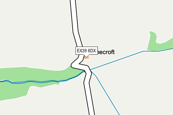 EX39 6DX map - OS OpenMap – Local (Ordnance Survey)