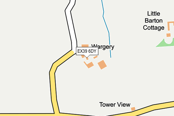 EX39 6DY map - OS OpenMap – Local (Ordnance Survey)