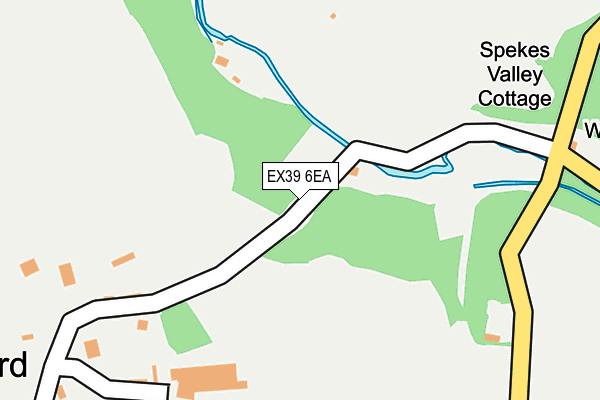 EX39 6EA map - OS OpenMap – Local (Ordnance Survey)