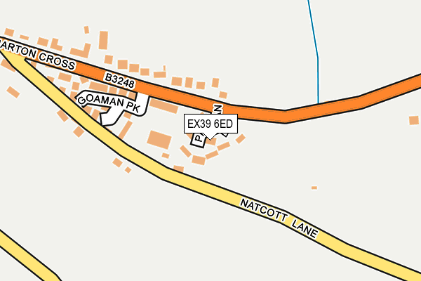 EX39 6ED map - OS OpenMap – Local (Ordnance Survey)