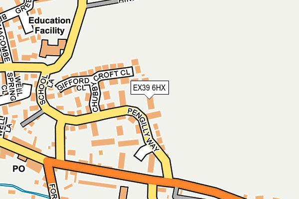 EX39 6HX map - OS OpenMap – Local (Ordnance Survey)