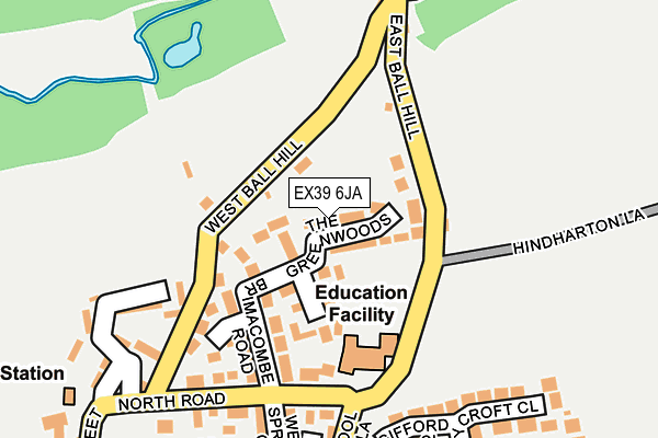 EX39 6JA map - OS OpenMap – Local (Ordnance Survey)