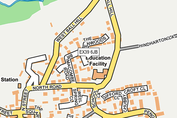 EX39 6JB map - OS OpenMap – Local (Ordnance Survey)