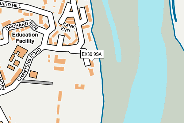 EX39 9SA map - OS OpenMap – Local (Ordnance Survey)