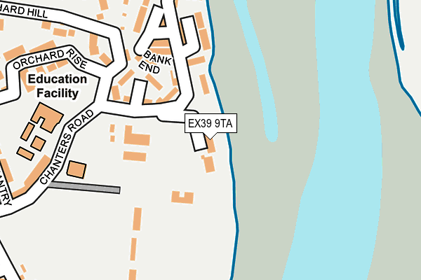 EX39 9TA map - OS OpenMap – Local (Ordnance Survey)