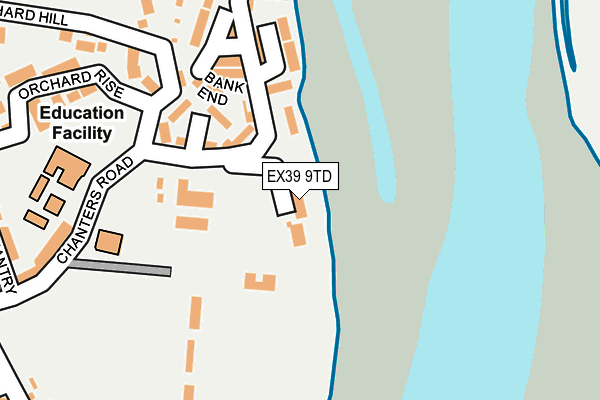 EX39 9TD map - OS OpenMap – Local (Ordnance Survey)