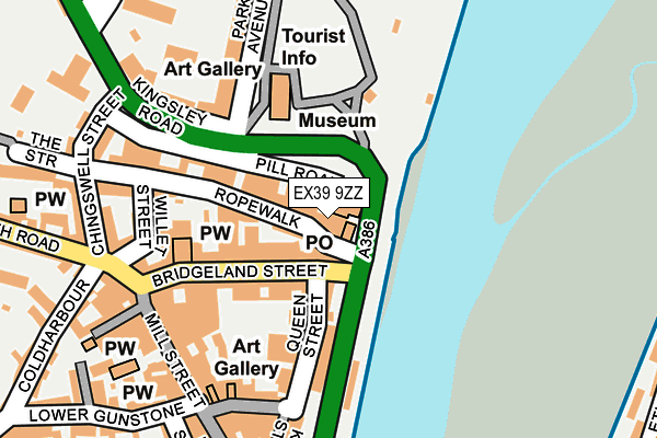 EX39 9ZZ map - OS OpenMap – Local (Ordnance Survey)