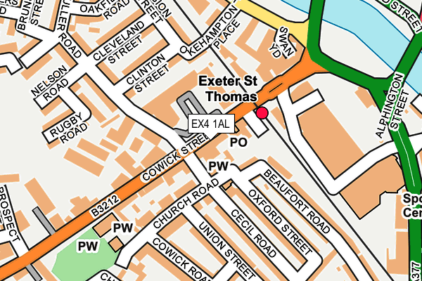 EX4 1AL map - OS OpenMap – Local (Ordnance Survey)