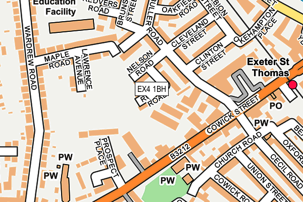 EX4 1BH map - OS OpenMap – Local (Ordnance Survey)