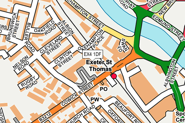 EX4 1DF map - OS OpenMap – Local (Ordnance Survey)