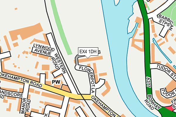 EX4 1DH map - OS OpenMap – Local (Ordnance Survey)