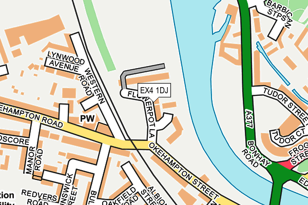 EX4 1DJ map - OS OpenMap – Local (Ordnance Survey)