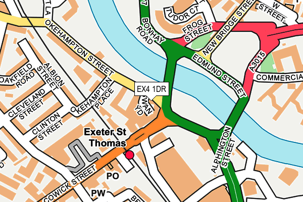 EX4 1DR map - OS OpenMap – Local (Ordnance Survey)