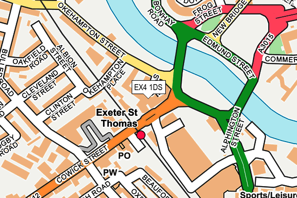 EX4 1DS map - OS OpenMap – Local (Ordnance Survey)