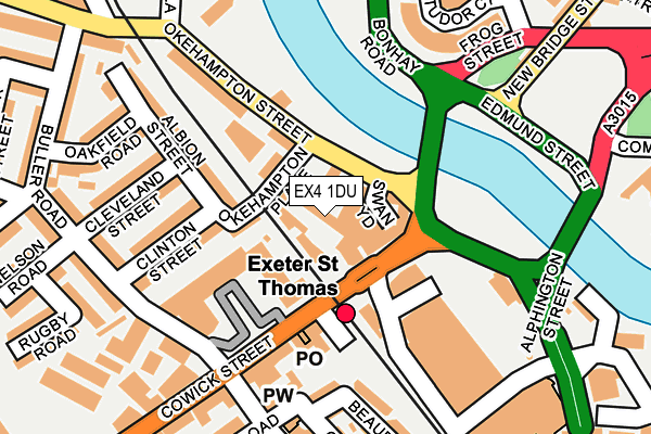 EX4 1DU map - OS OpenMap – Local (Ordnance Survey)