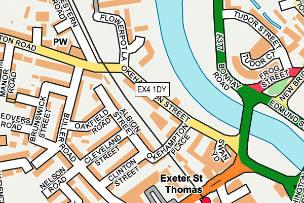 EX4 1DY map - OS OpenMap – Local (Ordnance Survey)