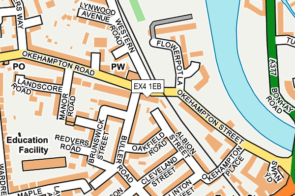 EX4 1EB map - OS OpenMap – Local (Ordnance Survey)