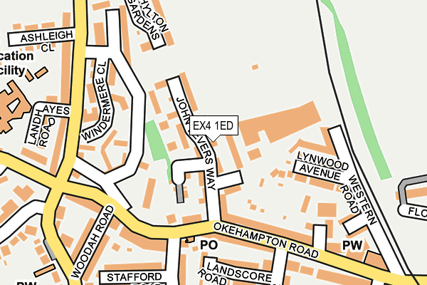 EX4 1ED map - OS OpenMap – Local (Ordnance Survey)