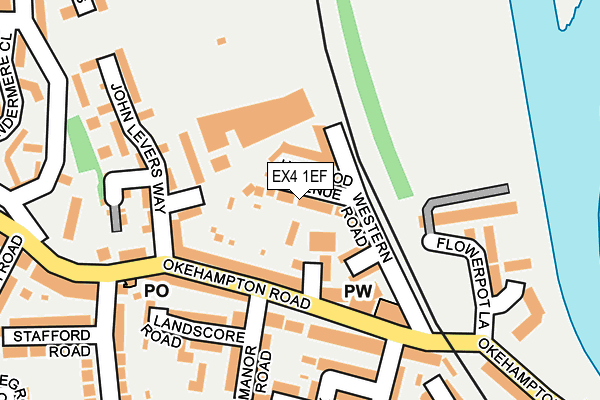 EX4 1EF map - OS OpenMap – Local (Ordnance Survey)