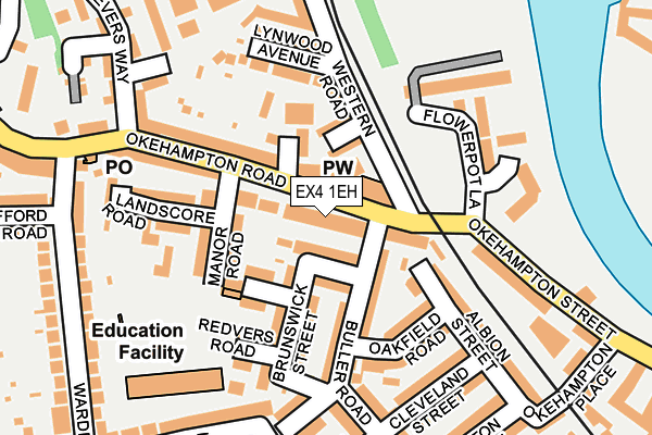 EX4 1EH map - OS OpenMap – Local (Ordnance Survey)