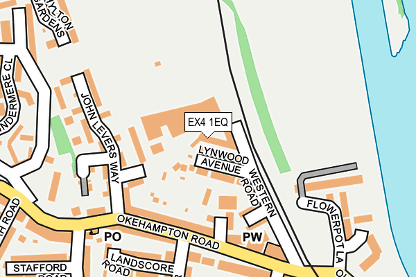 EX4 1EQ map - OS OpenMap – Local (Ordnance Survey)