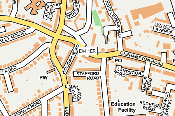 EX4 1ER map - OS OpenMap – Local (Ordnance Survey)