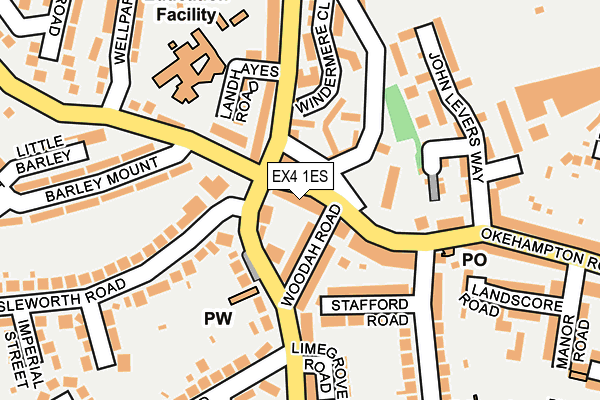 EX4 1ES map - OS OpenMap – Local (Ordnance Survey)