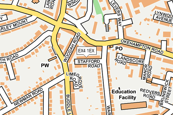 EX4 1EX map - OS OpenMap – Local (Ordnance Survey)