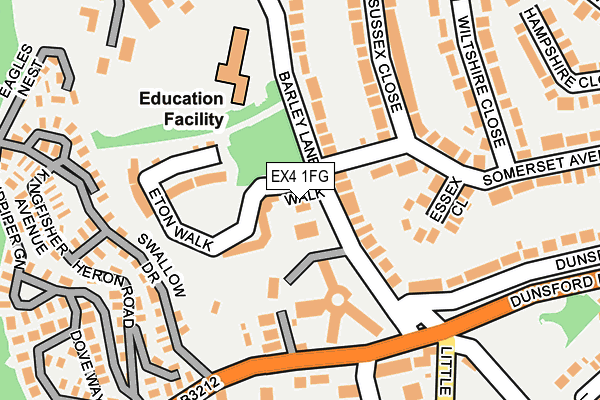EX4 1FG map - OS OpenMap – Local (Ordnance Survey)