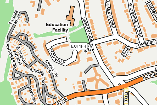 EX4 1FH map - OS OpenMap – Local (Ordnance Survey)