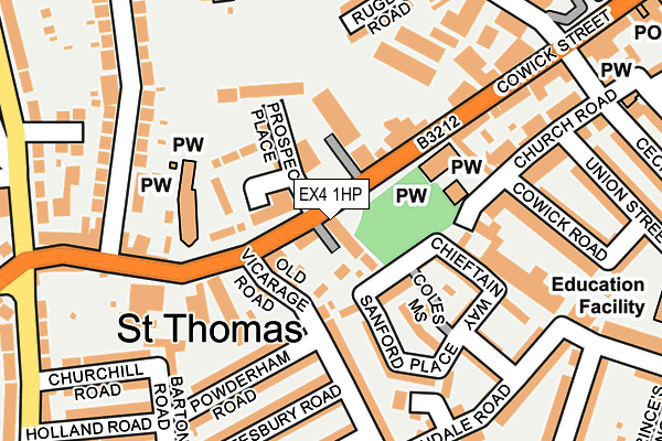 EX4 1HP map - OS OpenMap – Local (Ordnance Survey)