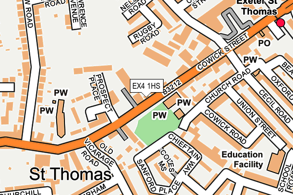 Map of PECOMBE PROPERTY LTD at local scale