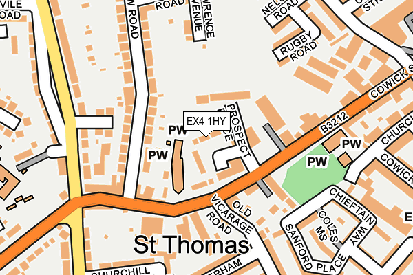 EX4 1HY map - OS OpenMap – Local (Ordnance Survey)