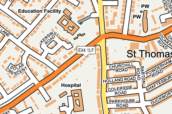 EX4 1LF map - OS OpenMap – Local (Ordnance Survey)