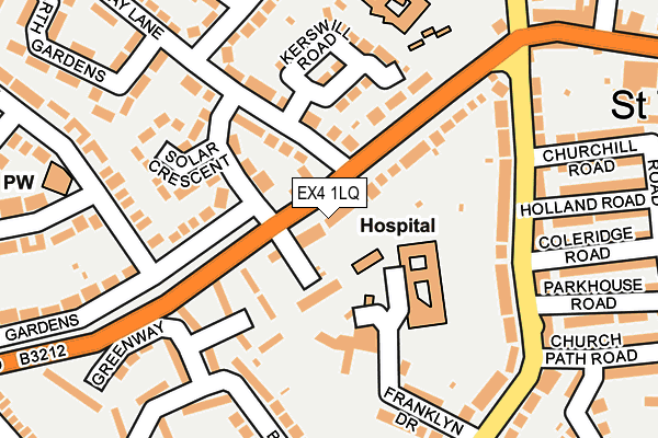 EX4 1LQ map - OS OpenMap – Local (Ordnance Survey)