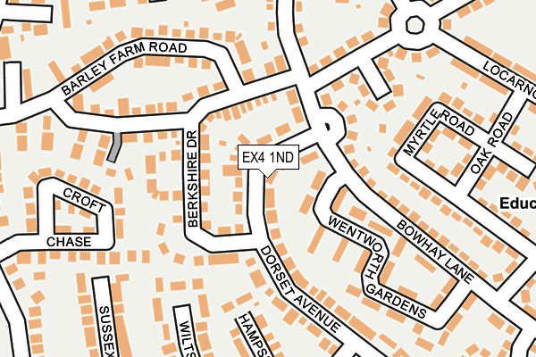 EX4 1ND map - OS OpenMap – Local (Ordnance Survey)