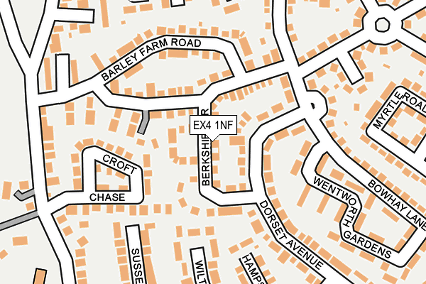 EX4 1NF map - OS OpenMap – Local (Ordnance Survey)