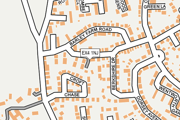 EX4 1NJ map - OS OpenMap – Local (Ordnance Survey)