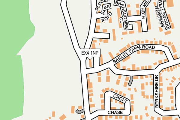 EX4 1NP map - OS OpenMap – Local (Ordnance Survey)