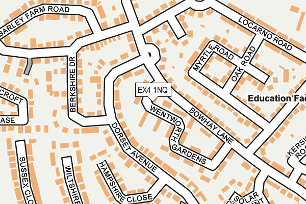 EX4 1NQ map - OS OpenMap – Local (Ordnance Survey)