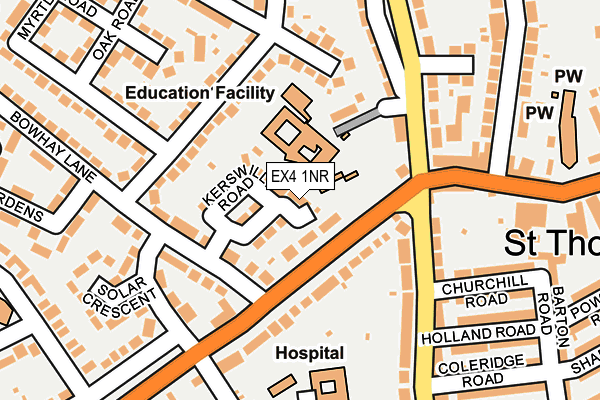 EX4 1NR map - OS OpenMap – Local (Ordnance Survey)