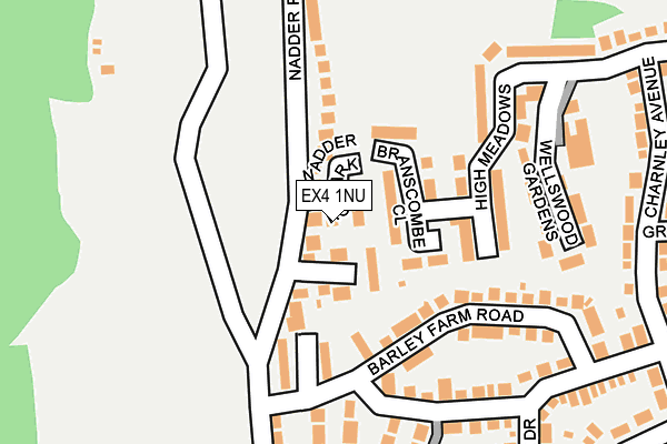 EX4 1NU map - OS OpenMap – Local (Ordnance Survey)