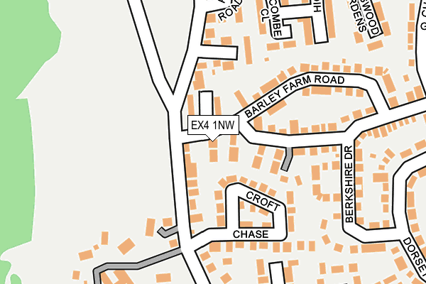 EX4 1NW map - OS OpenMap – Local (Ordnance Survey)