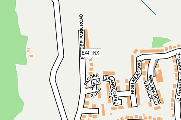 EX4 1NX map - OS OpenMap – Local (Ordnance Survey)