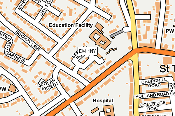 EX4 1NY map - OS OpenMap – Local (Ordnance Survey)