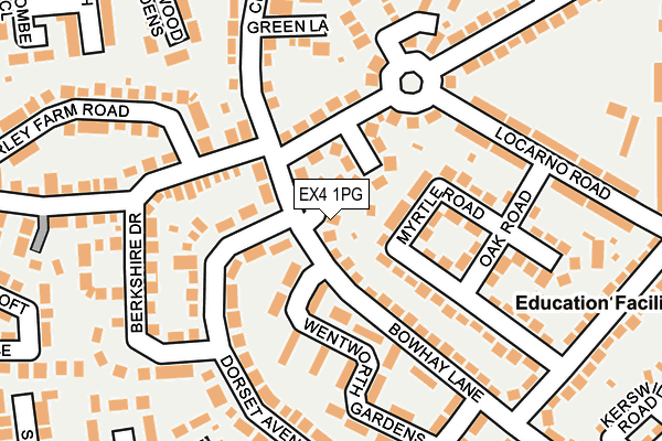 EX4 1PG map - OS OpenMap – Local (Ordnance Survey)