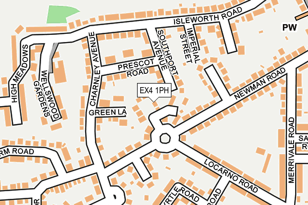 EX4 1PH map - OS OpenMap – Local (Ordnance Survey)