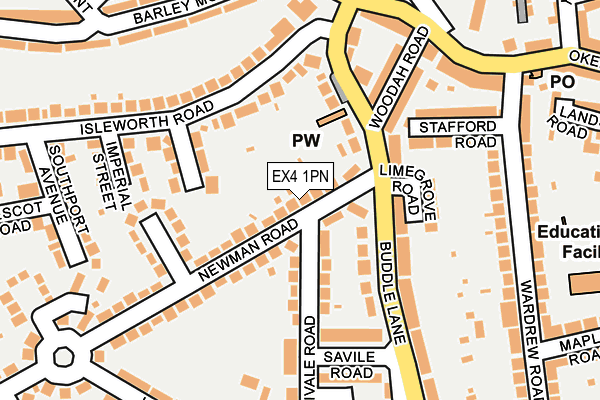 EX4 1PN map - OS OpenMap – Local (Ordnance Survey)
