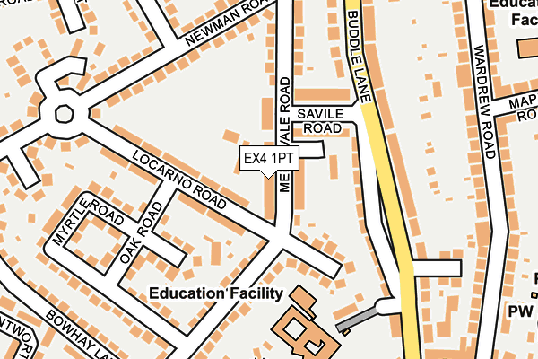 EX4 1PT map - OS OpenMap – Local (Ordnance Survey)
