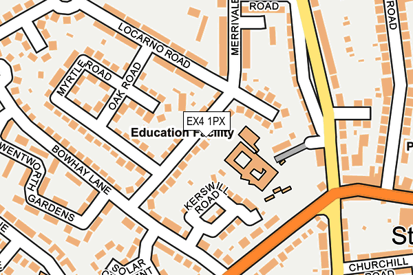 EX4 1PX map - OS OpenMap – Local (Ordnance Survey)
